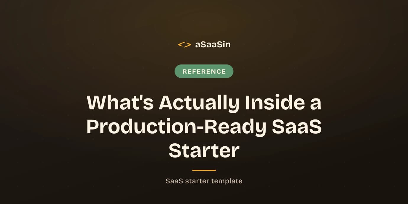 What's Actually Inside a Production-Ready SaaS Starter